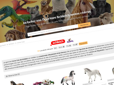 Figunivers.com, Comparateur de prix 100% Figurines Schleich & Papo